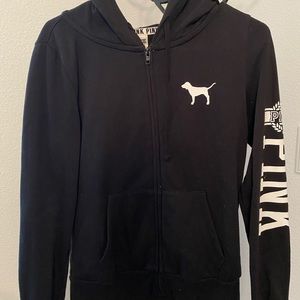 victoria secret pink zip-up hoodie